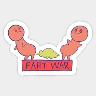 farting so hard "fart war" Sticker